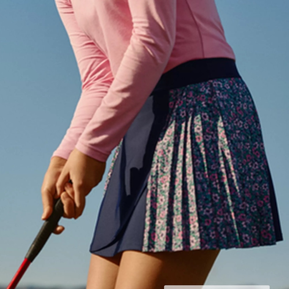 RLX Ralph Lauren Golf & Tennis Skirt Navy Blue Floral Large